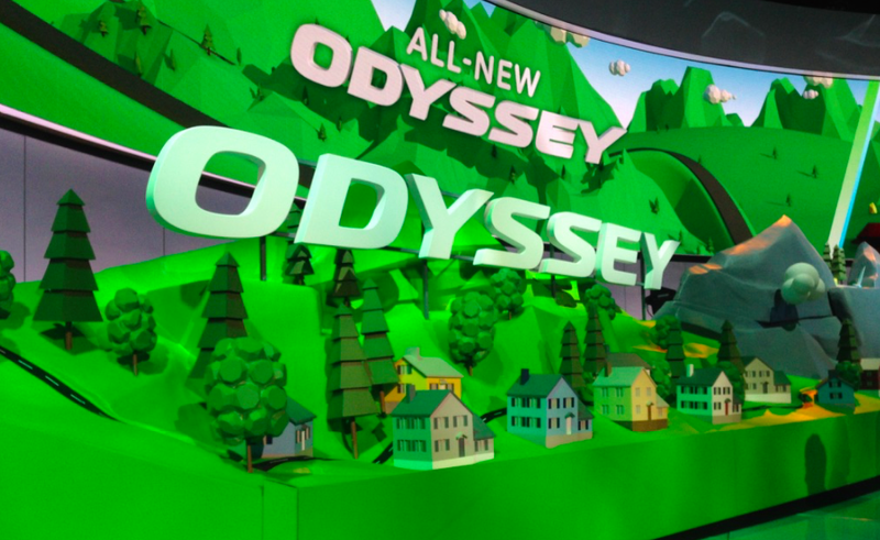 Honda built a whole tiny little low-polygon village just for the new Odyssey, for very important reasons